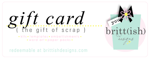 Britt(ish) Designs Gift Card