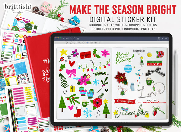 Make The Season Bright - Digital Planning Sticker Kit