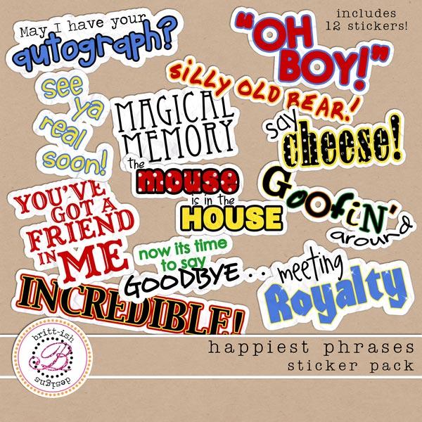 Happiest Phrases Sticker Pack