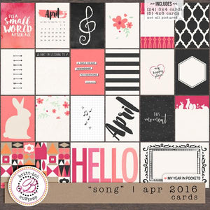 My Year In Pockets: "Song" | April 2016 (Cards)