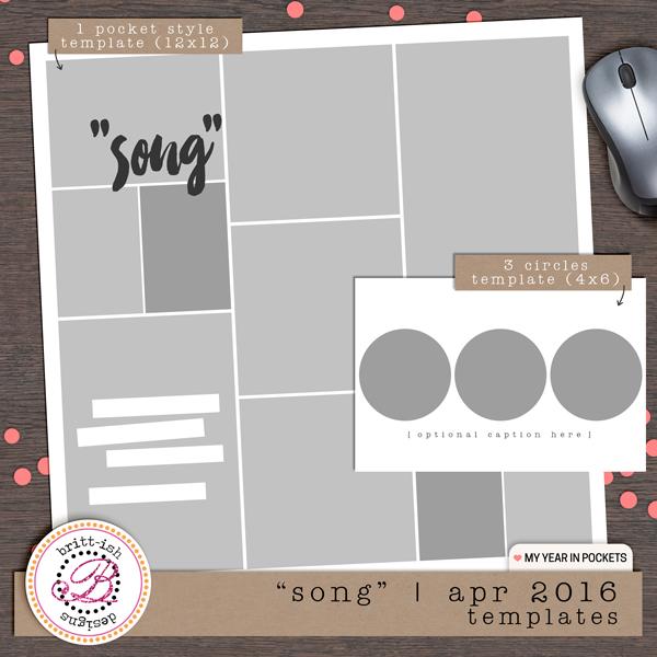 My Year In Pockets: "Song" | April 2016 (Templates)