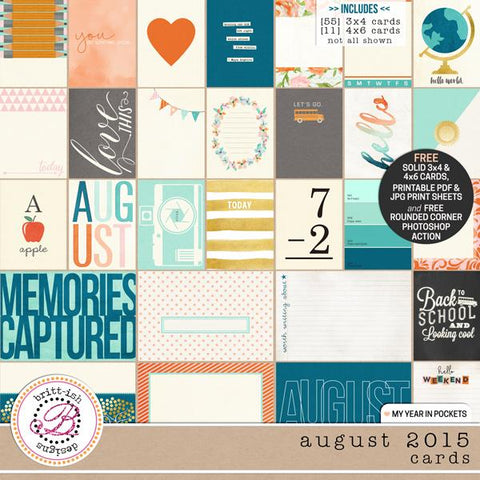 My Year In Pockets (August 2015): Cards