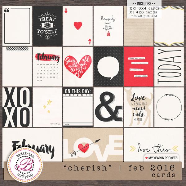My Year In Pockets: "Cherish" | February 2016 (Cards)