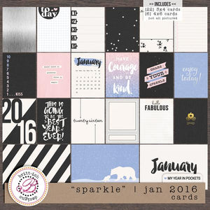 My Year In Pockets: "Sparkle" | January 2016 (Cards)