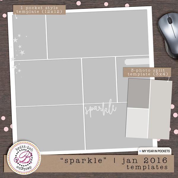 My Year In Pockets: "Sparkle" | January 2016 (Templates)