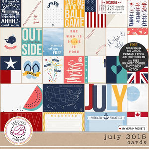 My Year In Pockets (July 2015): Cards