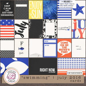 My Year In Pockets: "Swimming" | July 2016 (Cards)
