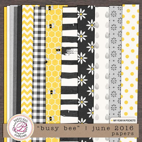 My Year In Pockets: "Busy Bee" | June 2016 (Papers)
