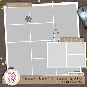 My Year In Pockets: "Busy Bee" | June 2016 (Templates)