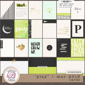 My Year In Pockets: "Play" | March 2016 (Cards)