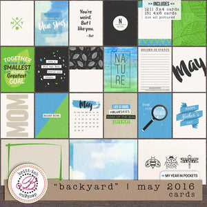 My Year In Pockets: "Backyard" | May 2016 (Cards)
