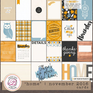 My Year In Pockets: "Home" | November 2016 (Cards)