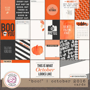 My Year In Pockets: "Boo!" | October 2016 (Cards)
