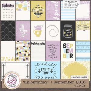My Year In Pockets: "Un-Birthday" | September 2016 (Cards)