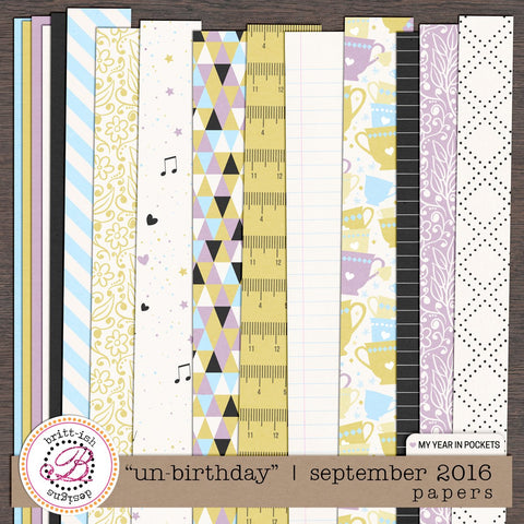 My Year In Pockets: "Un-Birthday" | September 2016 (Papers)