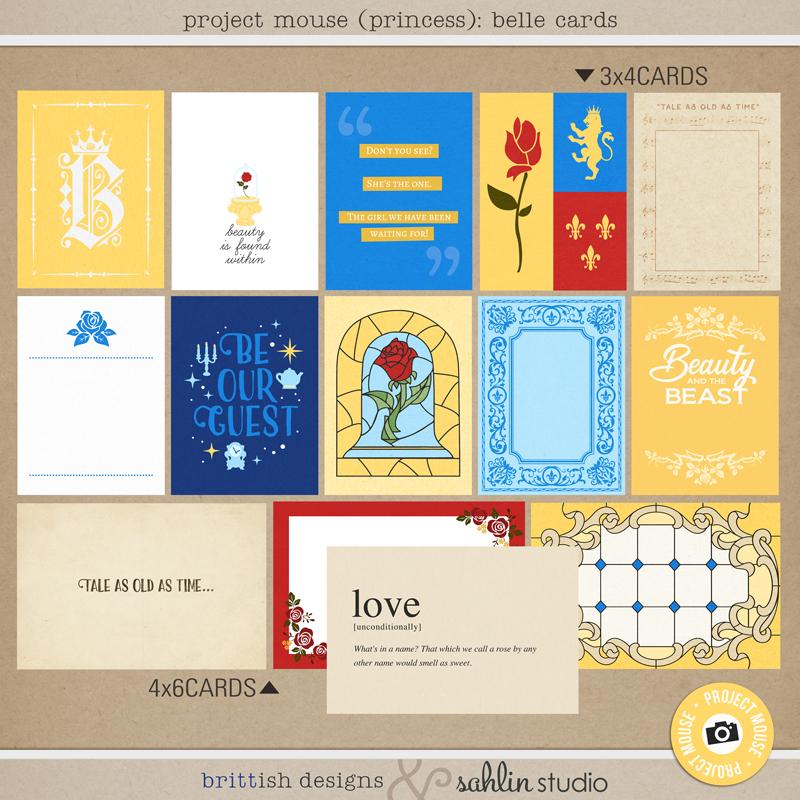 Project Mouse (Princess): Belle Cards