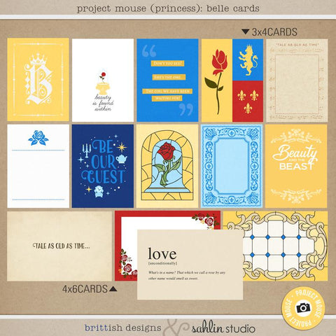 Project Mouse (Princess): Belle Cards