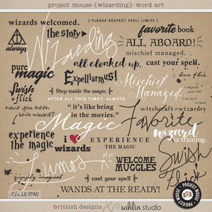 Project Mouse (Wizarding): Word Art