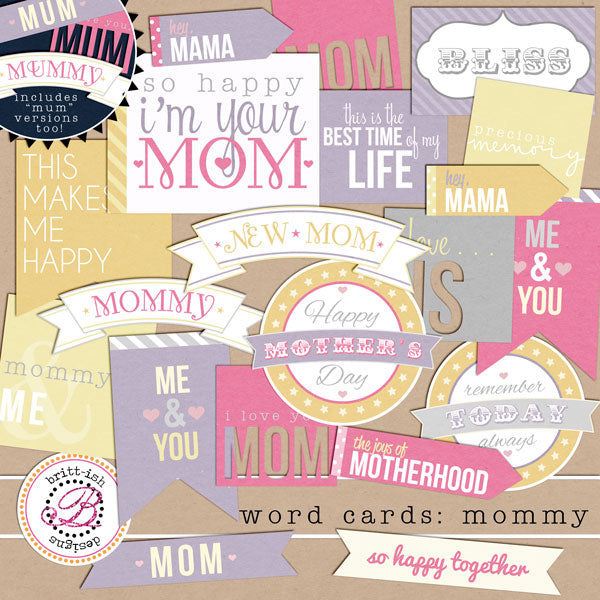 Word Cards: Mommy