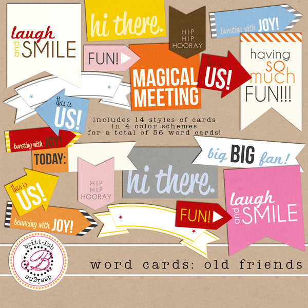 Word Cards: Old Friends